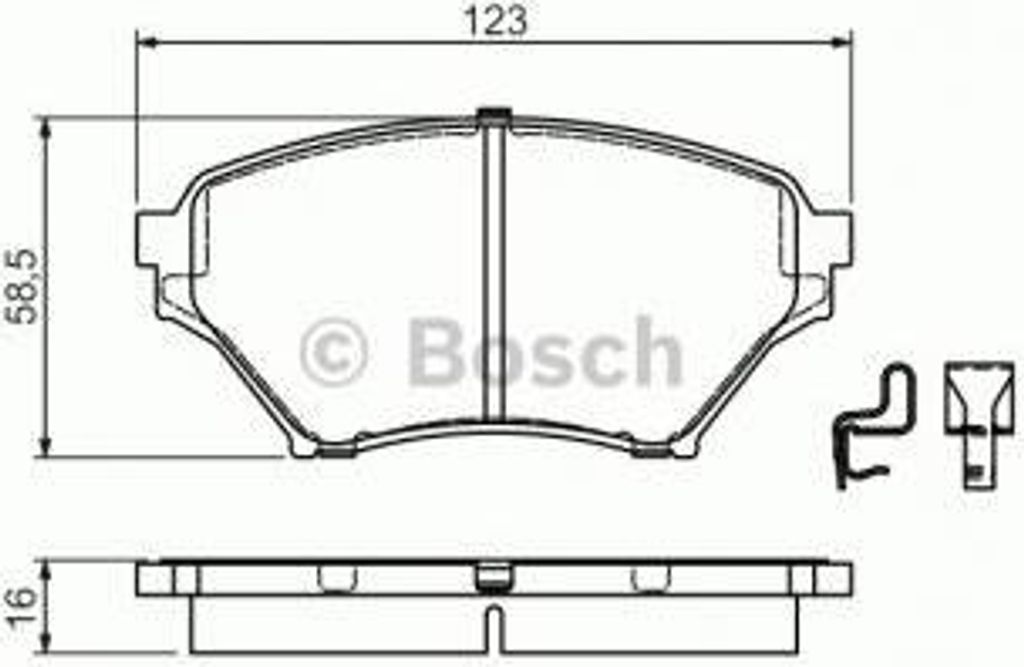 Bosch Bremsbelagsatz, Scheibenbremse 0 986 494 225