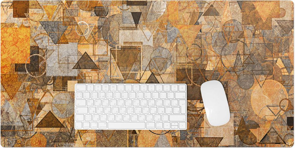 Geometrische Muster – Schreibtischunterlage – Rutschfeste Tischunterlage – Schreibtischmatte für Büro & Zuhause – Schreibunterlage – Ma...
