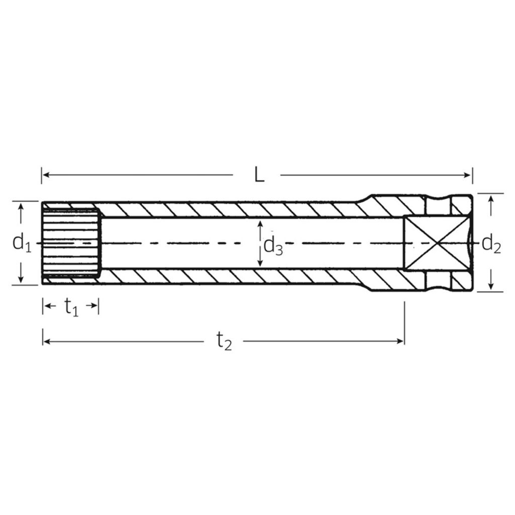 STAHLWILLE 01021008, Buchse, Chrom, MS-33787 / MIL-W-8982, 24 g