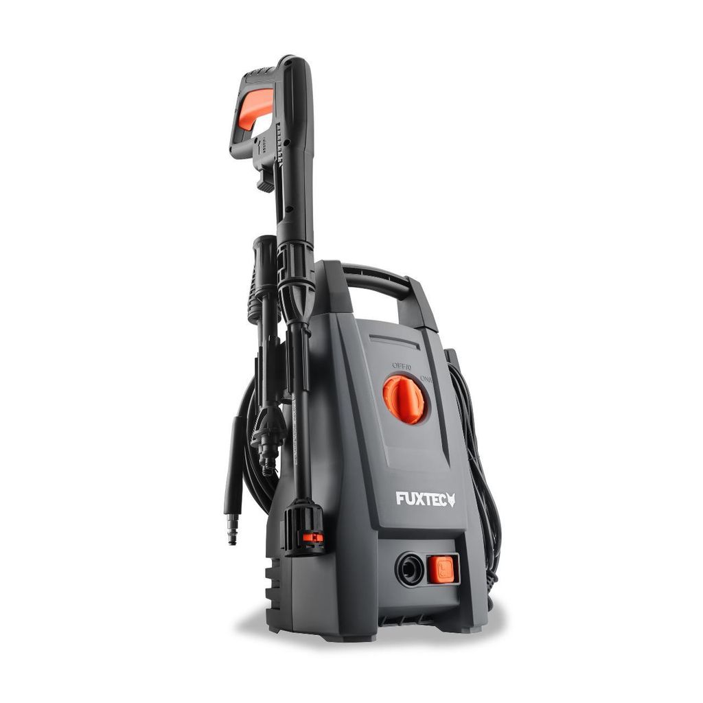 FUXTEC Hochdruckreiniger FX-HDR1400 - Flächenreiniger mit 110bar Arbeitsdruck | Fördermenge 390 l/h |1400W | 5 m Schlauch | Pistole, inkl. Zubehör