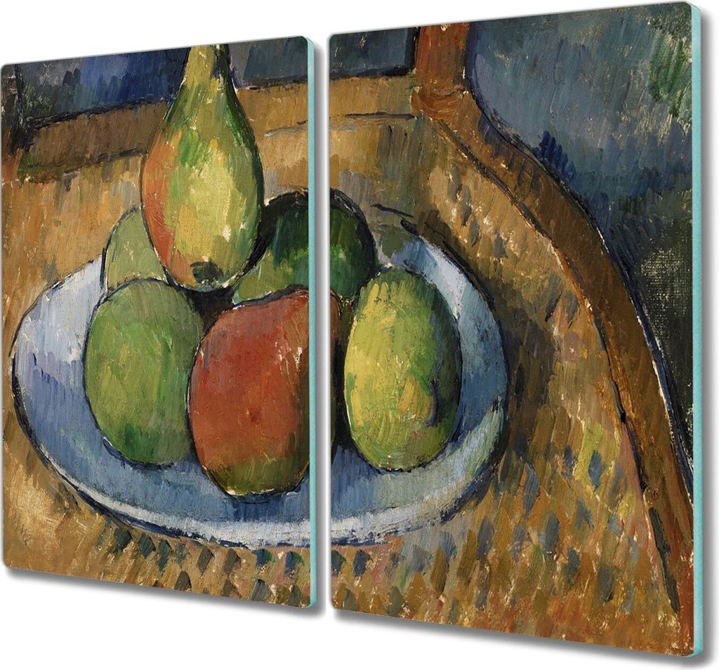Coloray Hackbrett Herdabdeckplatte 2x30x52 cm Küchenbrett Kochplattenabdeckung Schneidebrett - Eine Platte der Frucht auf einem Stuhl
