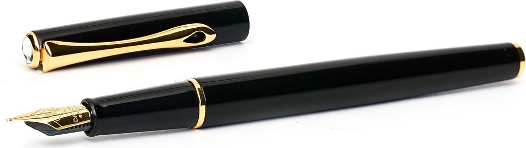 Füllhalter Traveller lack schwarz gold, Stärke M