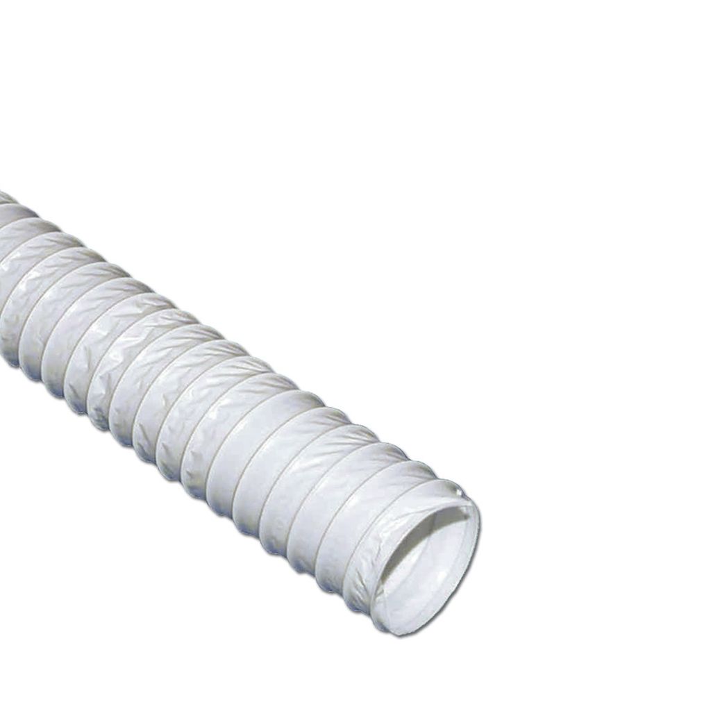 Schlauch Abluft 100mm 15m PVC - Flexibler Abluftschlauch Weiß