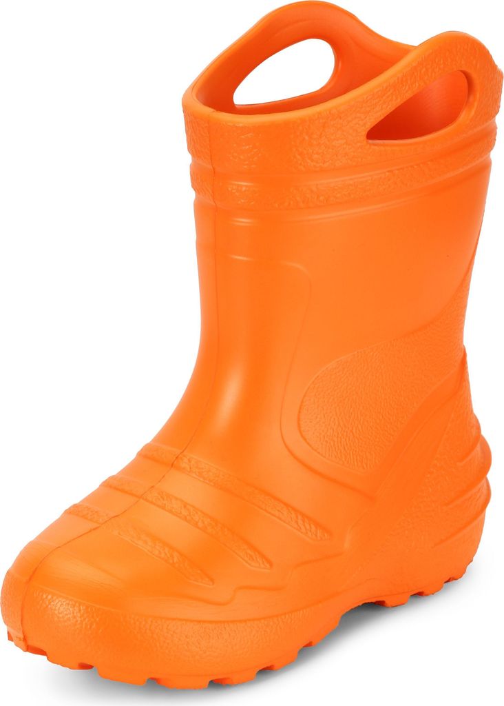 Ladeheid Kinder Mädchen Jungen federleichte Eva Gummistiefel KL051-S (Orange, 25 EU)