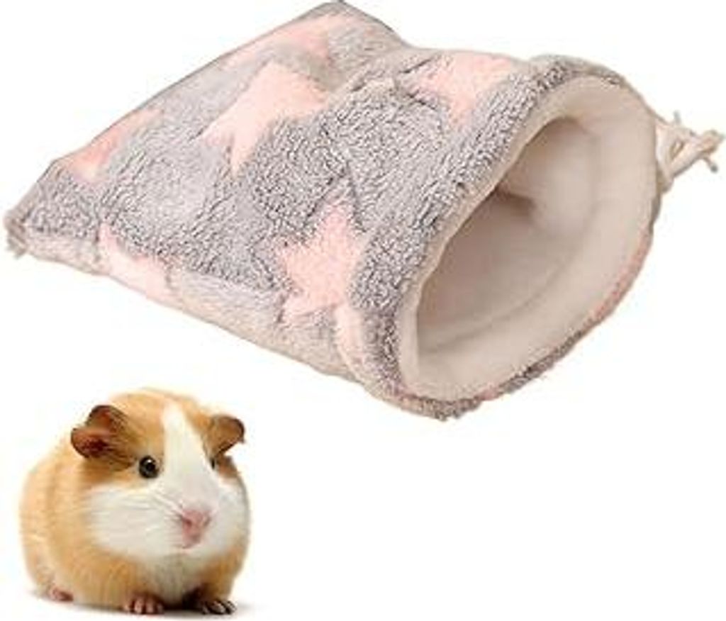 DONGKER Meerschweinchen Haus, Hamster Versteck Bett Betthöhle, 18x16 cm, Warm Kleine Tier Plüsch Höhle Kuschelbett für Kurzkopfgleitbeutler, Ha...