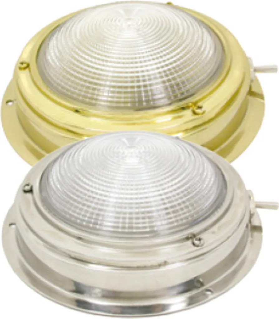 Éclairage Intérieur Bateau 12V Lampe Laiton avec Interrupteur et Verre