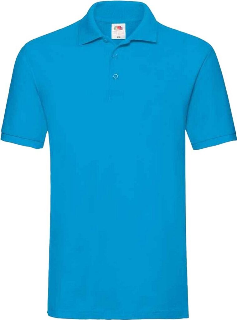 Fruit of the Loom Herren Premium Baumwolle Pique Polo Shirt PC3887 (2XL) (Azurblau)