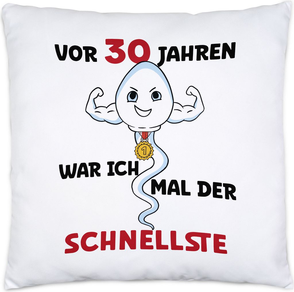 Vor 30 Jahren War Ich Mal Der Schnellste Kissen 30. Geburtstag Happy Birthday Let's Party Alles Gute Feier