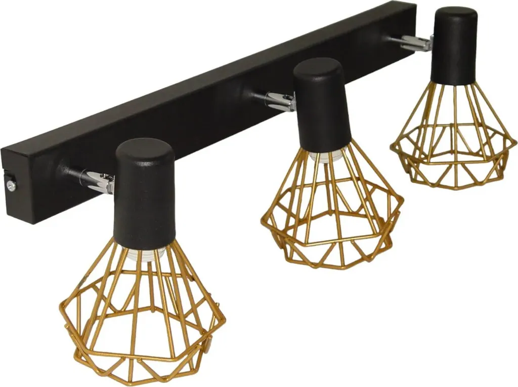 Applique murale or et noir au style loft chic pour intérieur