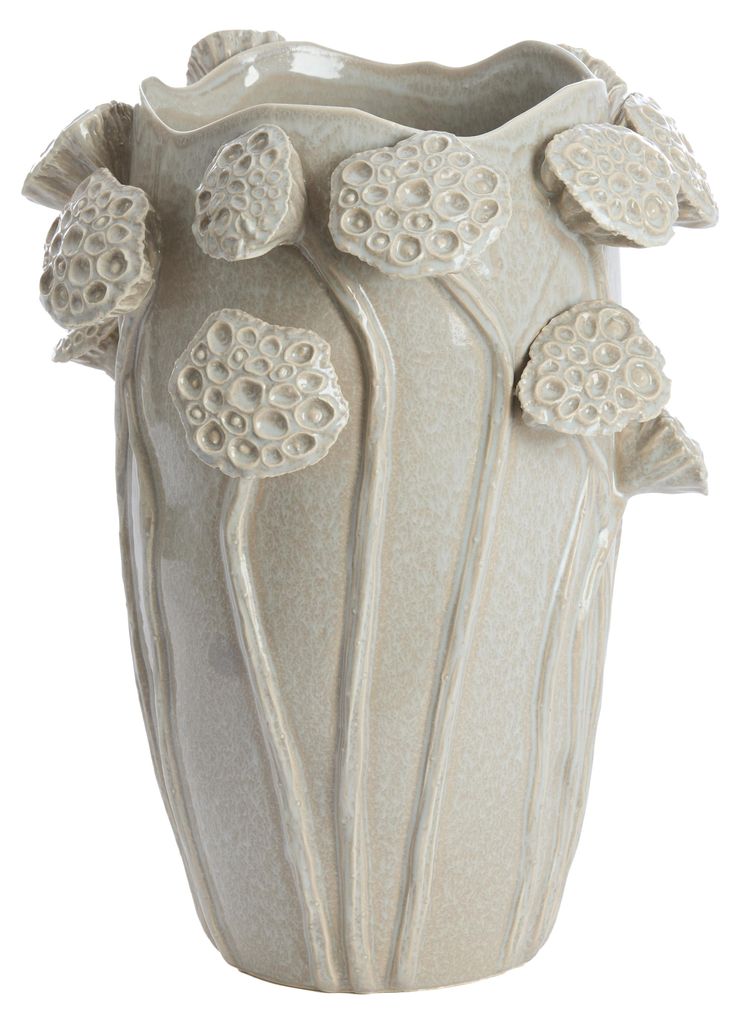 Light & Living LAVCI Vase Keramik Glanz Lichtgrau – 27,5x25,5x35 cm