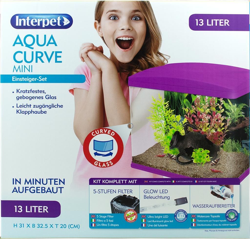 Interpet Aqua Curve Mini, 13 litres, couleur rose Image du produit 