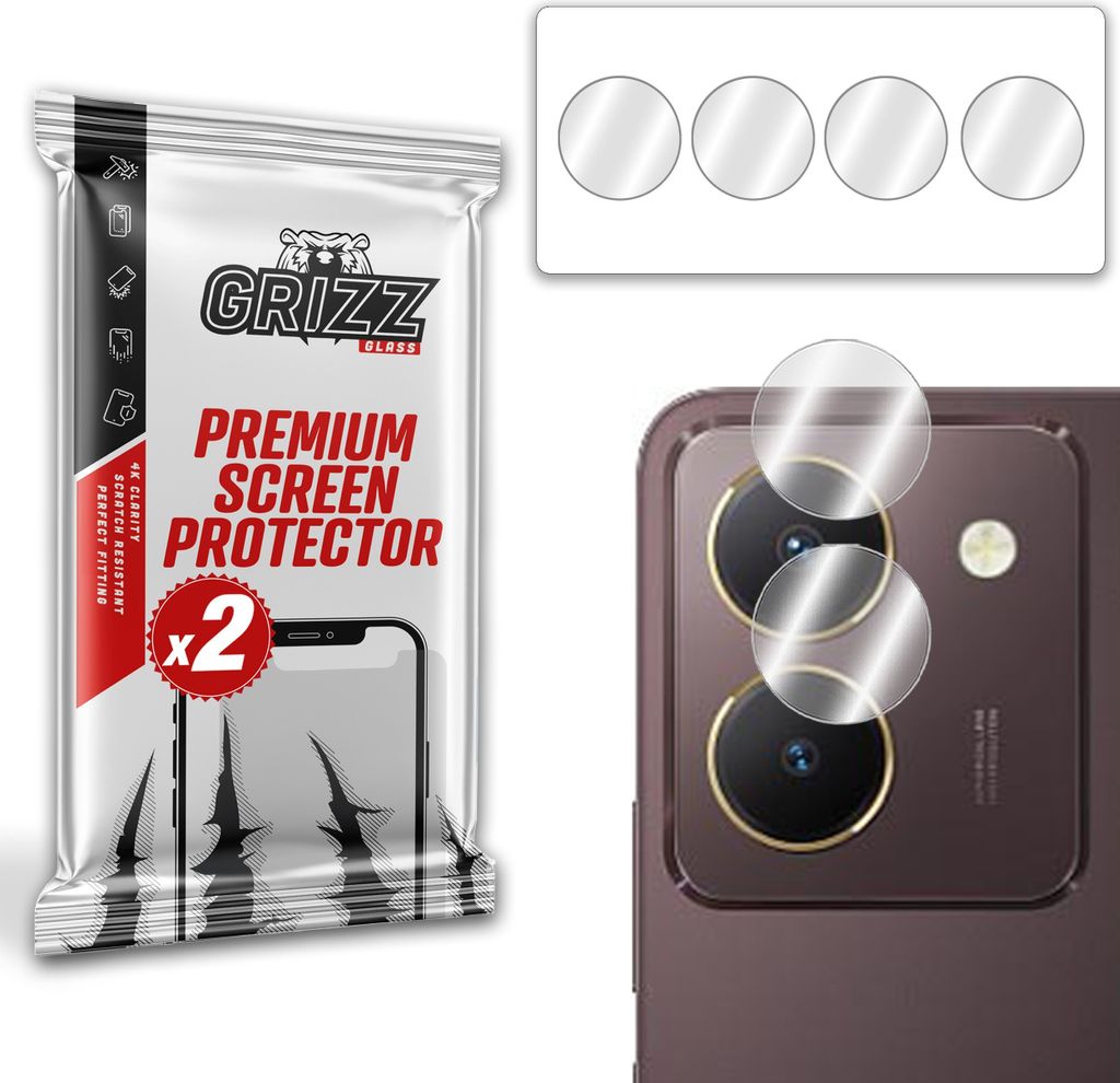 Glas für die Kamera GrizzGlass HybridGlass für Vivo Y27s