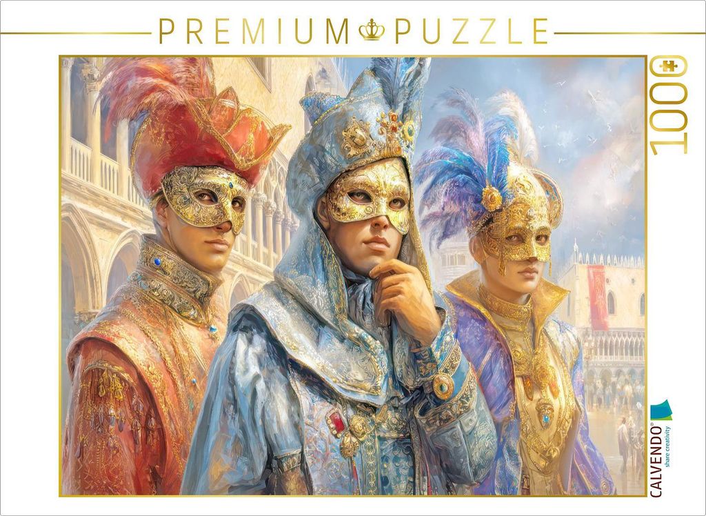 CALVENDO Puzzle Venedig in bunten Werken | 1000 Teile Lege-Größe 64x48cm Foto-Puzzle für glückliche Stunden