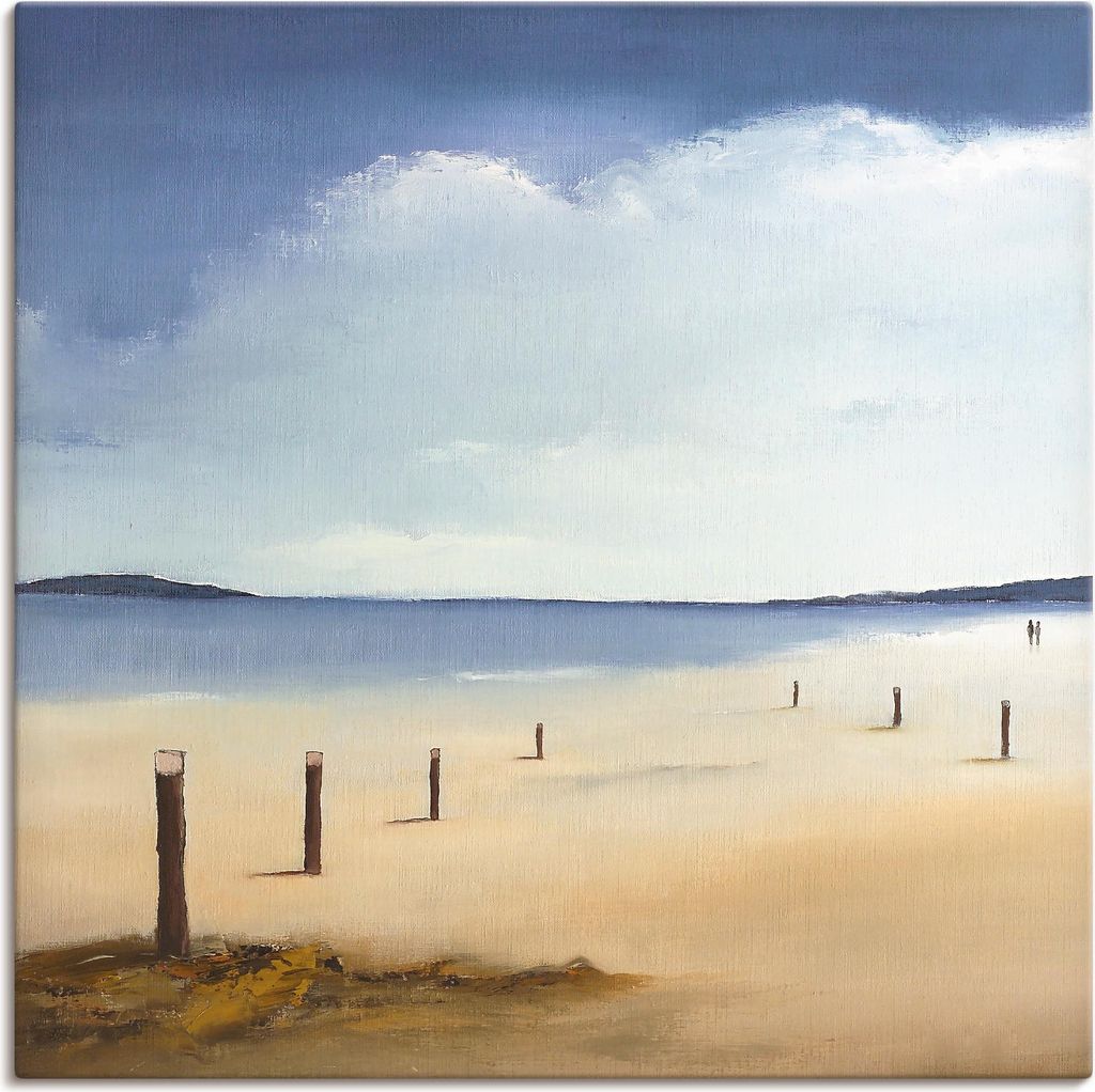 ARTland Leinwandbild Am Strand entlang Größe: 30x30 cm