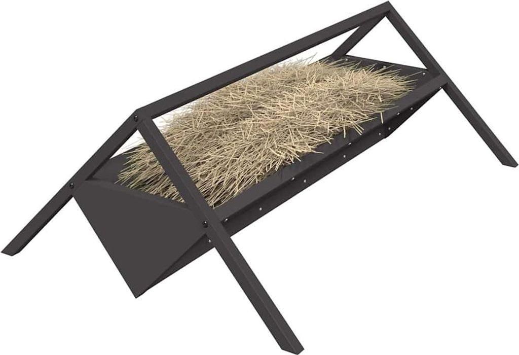 Futtertröge für Nutztiere Schwarz 111 x 76 x 38 cm