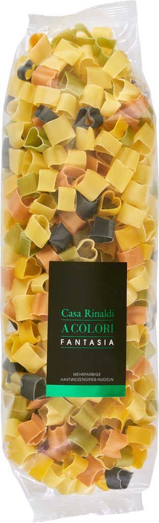 Casa Rinaldi Pasta Cuoricini Arlecchino (500gr) Bunte Herzchennudeln 1er Pack