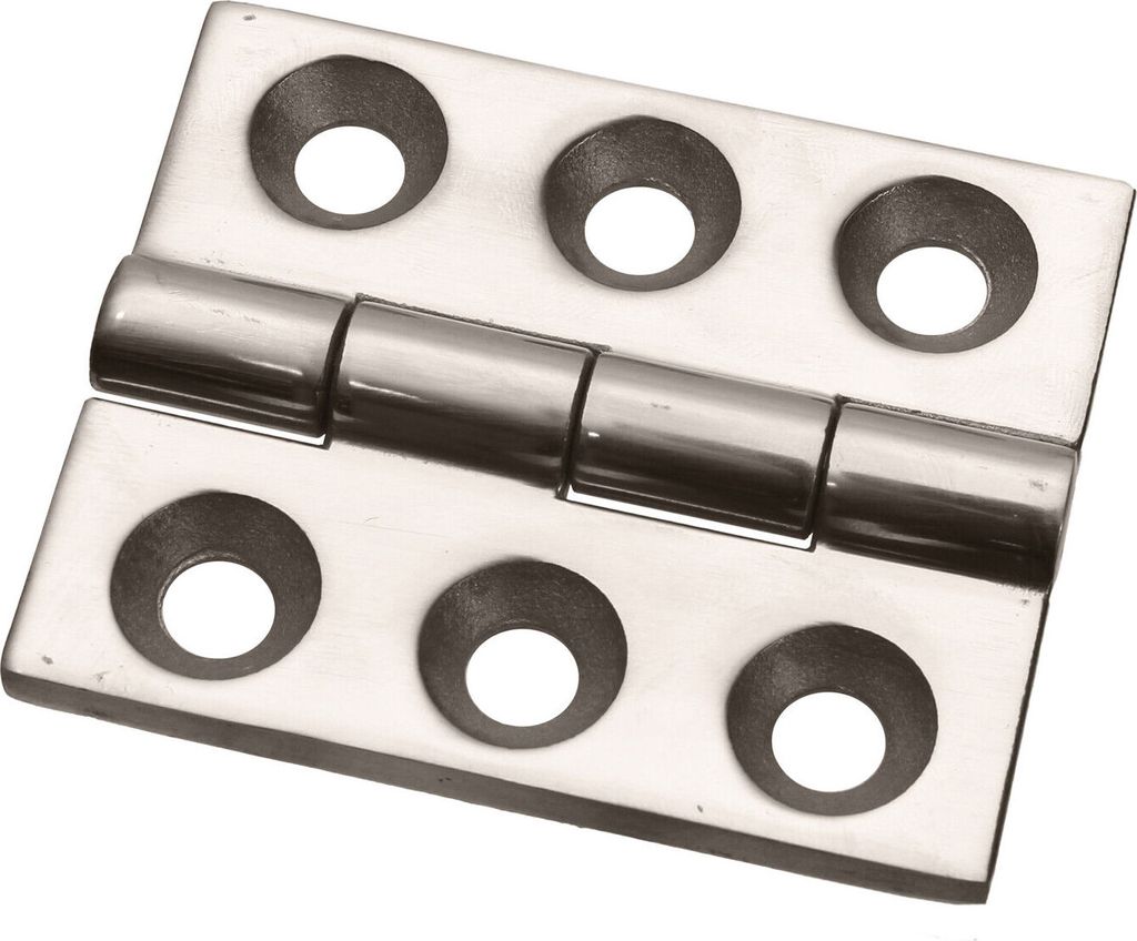 V2A Edelstahl Scharnier Metallscharnier rostfrei Türscharnier Möbelscharnier 65x80mm