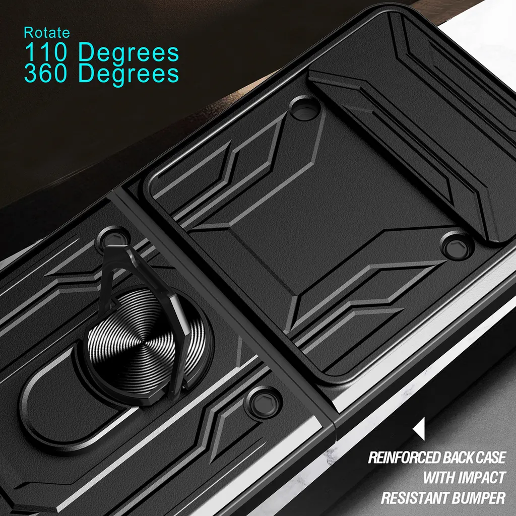 Offerta Cover Samsung Galaxy Z Flip 4 - Resistente PC+TPU con Anello - 7