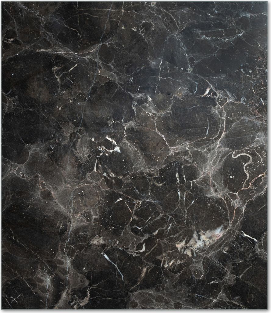 Wallario Herdabdeckplatte aus Glas, Größe 52 x 60 cm 1-teilig, Motiv Schwarze Marmor-Optik