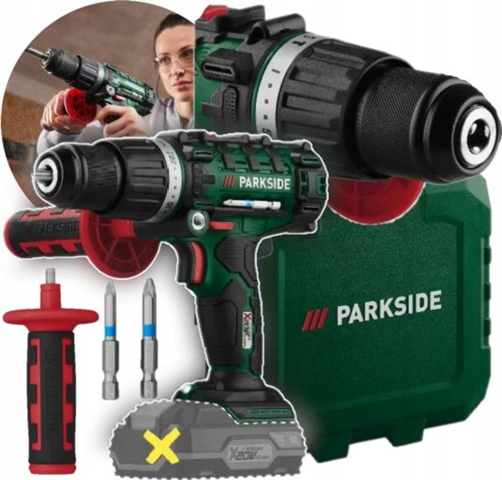 Parkside 20-Li C3 20V 2-Rýchlostný Led Príklepový Vŕtací Obrázok produktu 