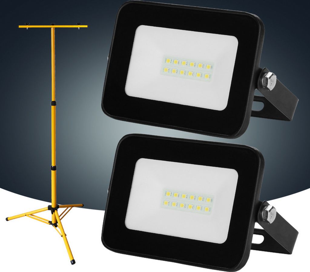 Jayseuw LED Baustrahler 2x 10W LED Fluter Flutlicht mit Produktbild 