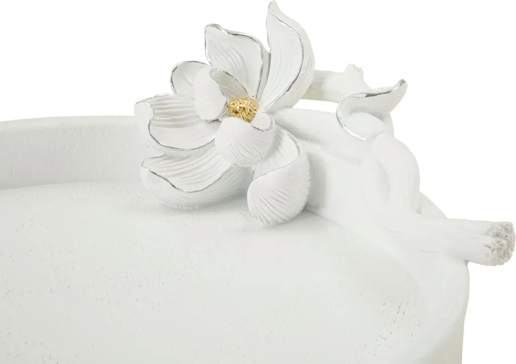 Coupe décorative design fleur de magnolia blanche pour salon chic