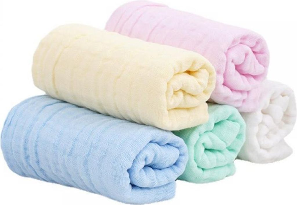Waschlappen, 10er-Packung Baby-Musselin-Waschlappen, Babyhandtücher 30 x 30 cm