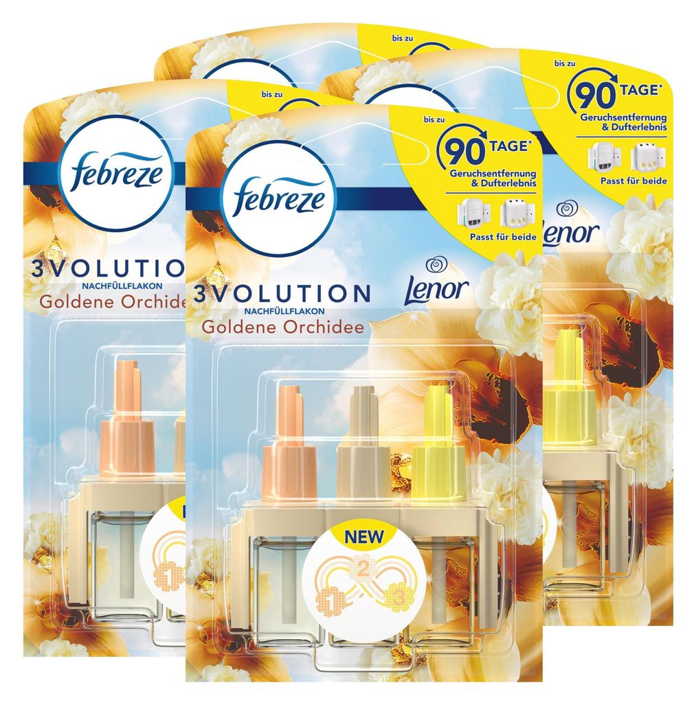 Febreze 3Volution Nachfüllflakon Lenor Goldene Orchidee 20ml Raumduft (4er Pack)