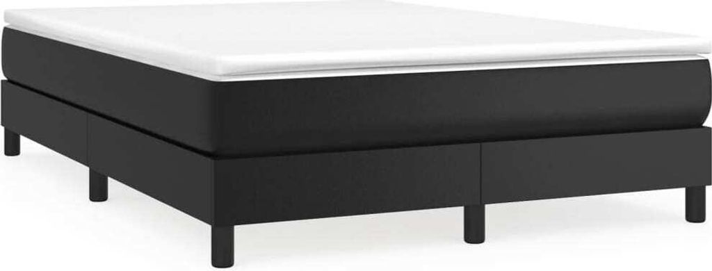 Struttura letto nera 140x200 cm in Pelle finta Immagine del prodotto 