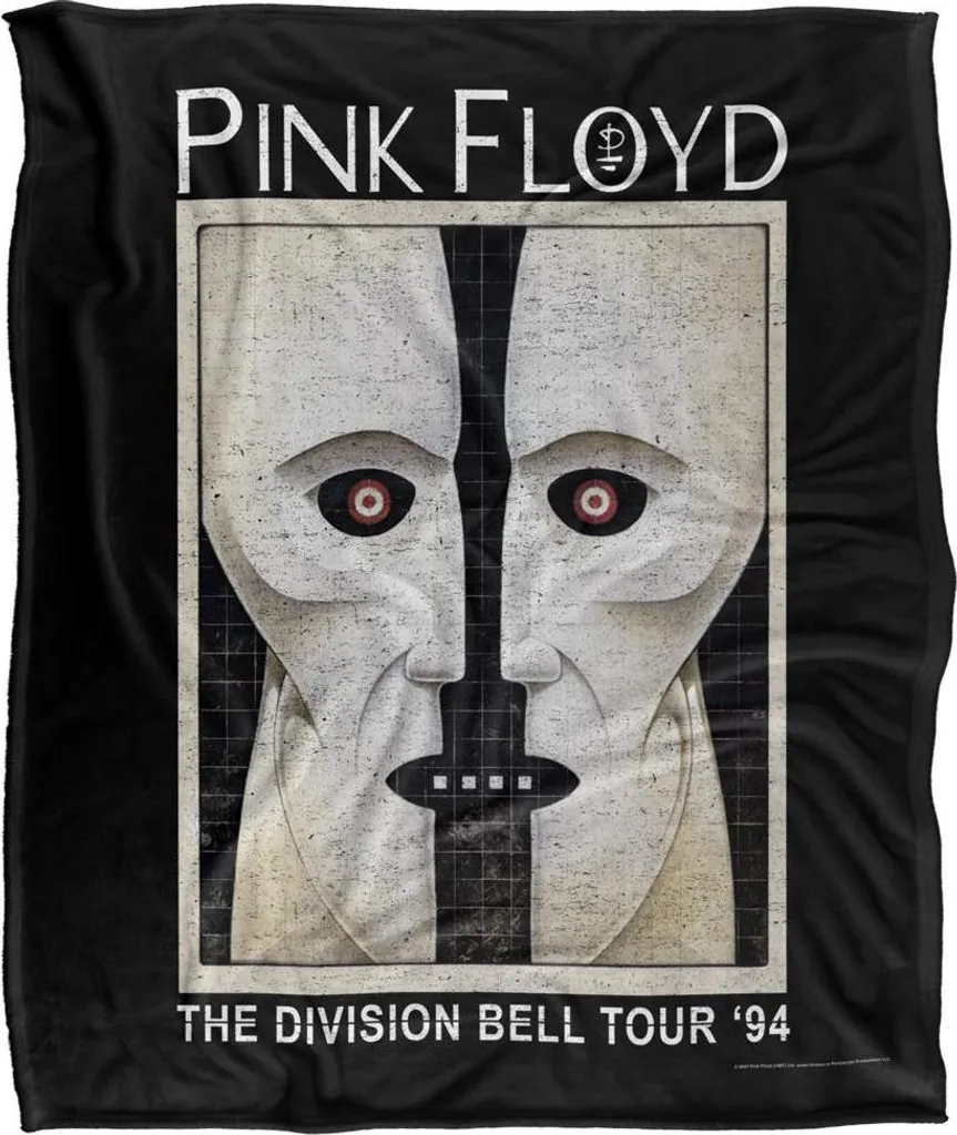 Plaid Pink Floyd The Division Bell Doux et Soyeux Noir/Blanc TV23557