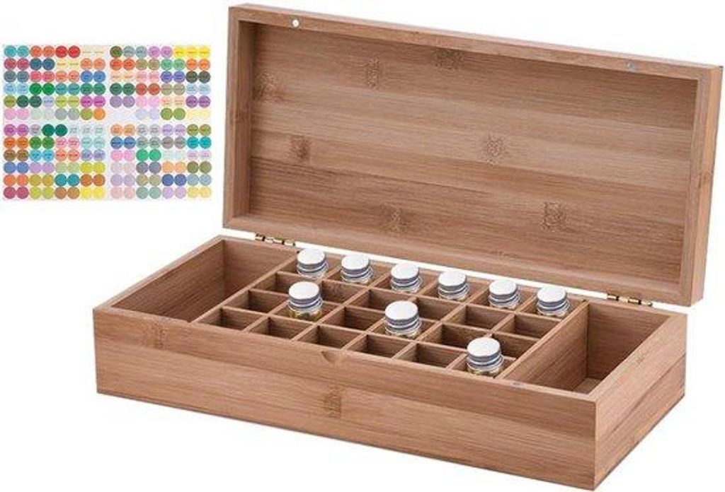 Bamboe Organizer für Nagellak und Diffuser - Display Stand mit 26 Gängen - Organizer für Kosmetikartikel