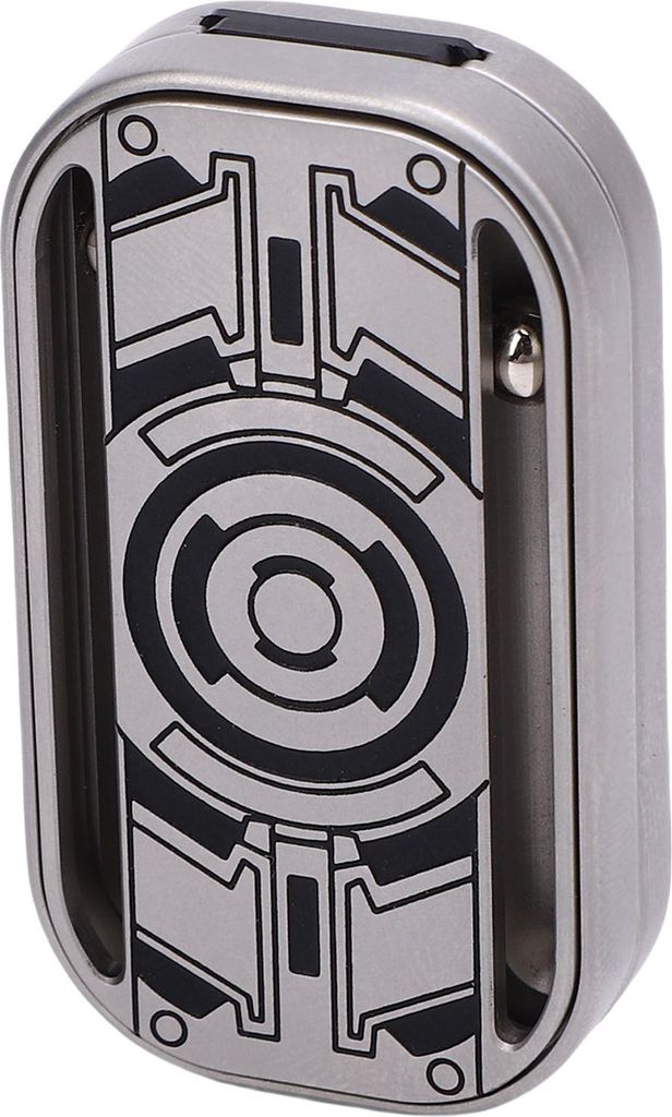 Metall-Push-Card-Spielzeug, Dekompression, Stressabbau, Schieber, Edelstahlkugeln, graviertes Muster für Wartemeditation