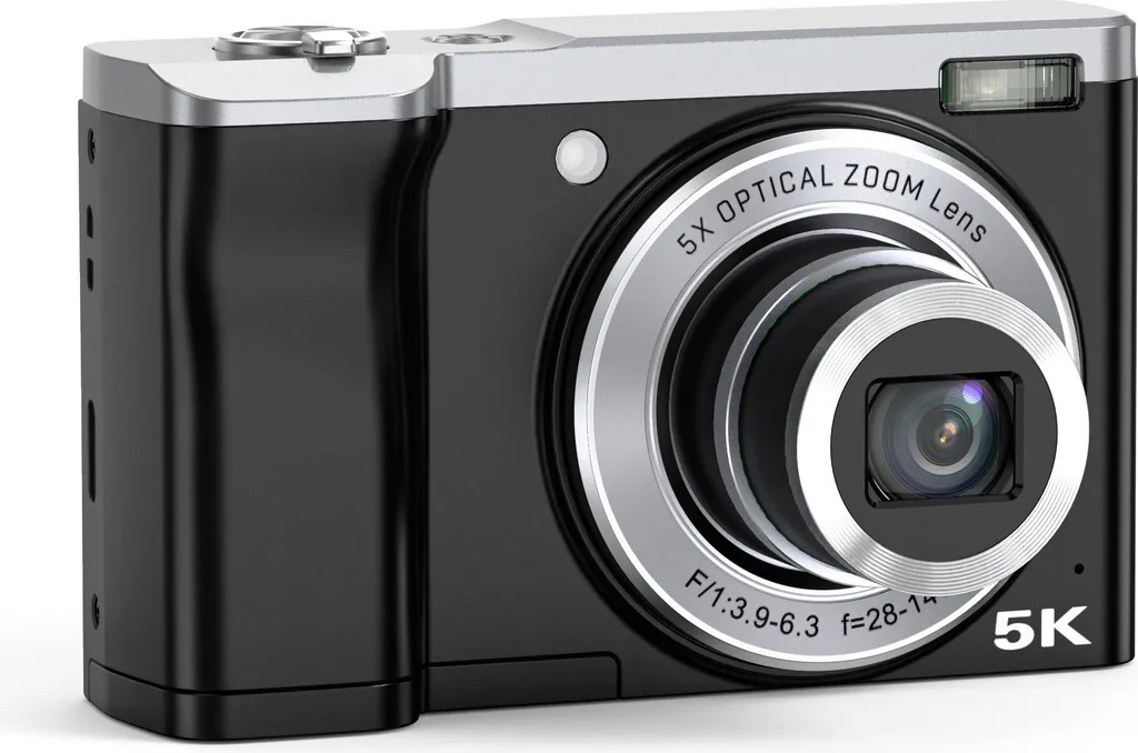 Appareil photo 5K ZELURXX anti-flou avec stabilisateur et double objectif