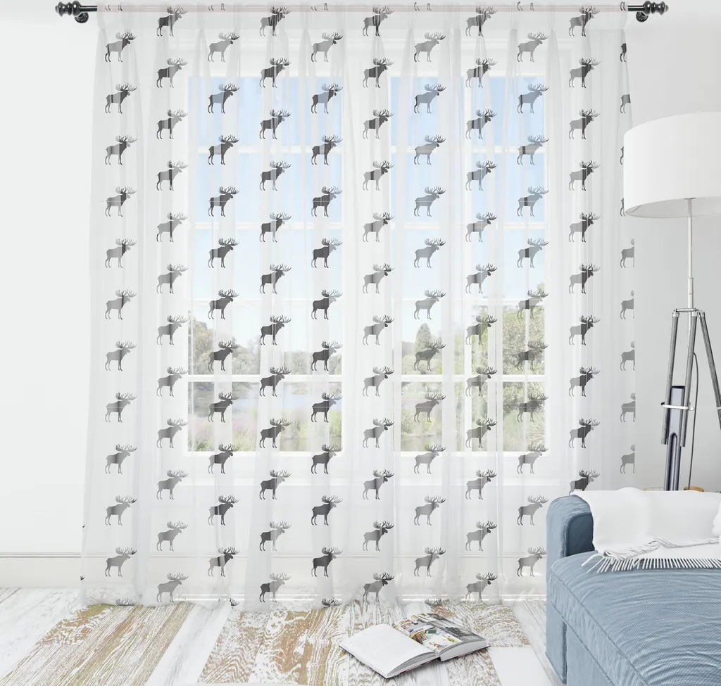 Offerta Arazzo Gigante ABAKUHAUS Animali 240x274 - Tessuto Satin Blu