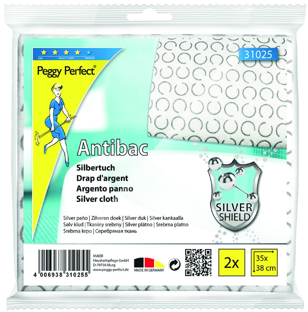 Peggy Perfect Silbertuch "Antibac" 2er Pack Produktbild 