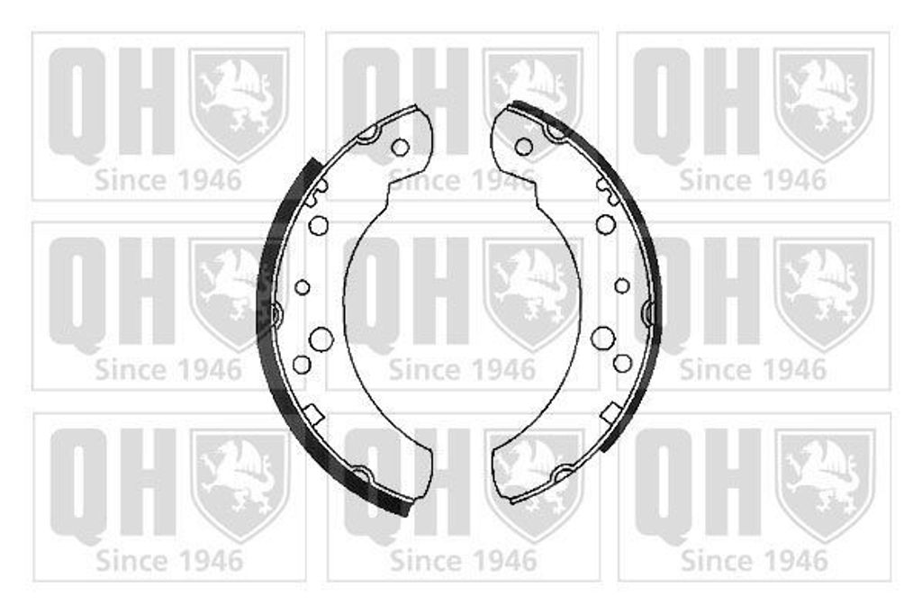 QUINTON HAZELL Bremsbackensatz Trommelbremse Hinten für FORD TRANSIT Kasten (T) 229mm BS720