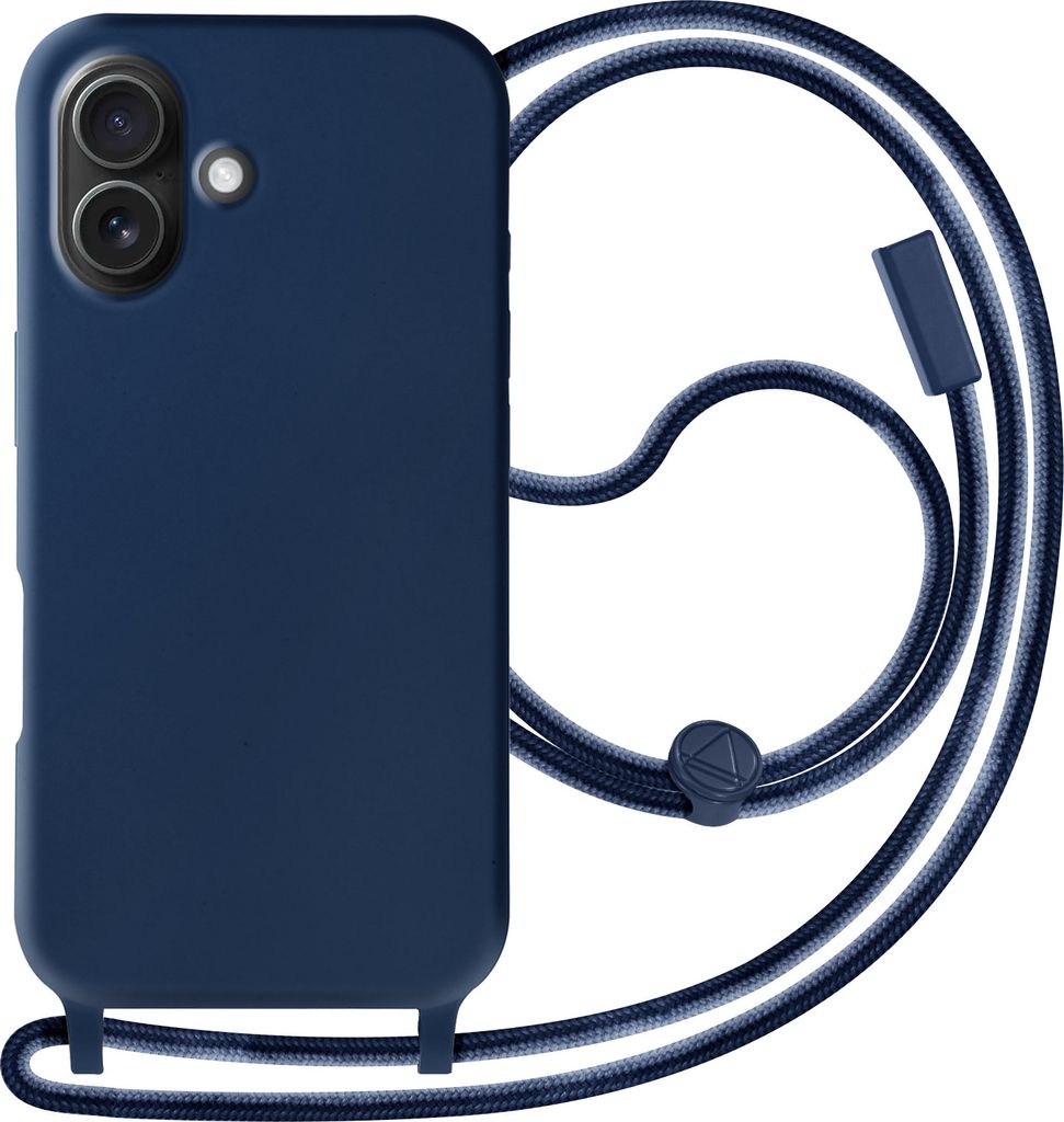 Avizar, Halbsteife Soft Touch Kettenhülle für Apple iPhone 16 Plus, Nachtblau