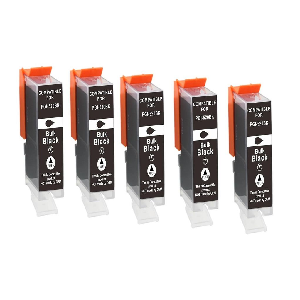 5x Tisanto Tintenpatrone ersetzt Canon PGI 520 Black für Pixma Mx 860, 870