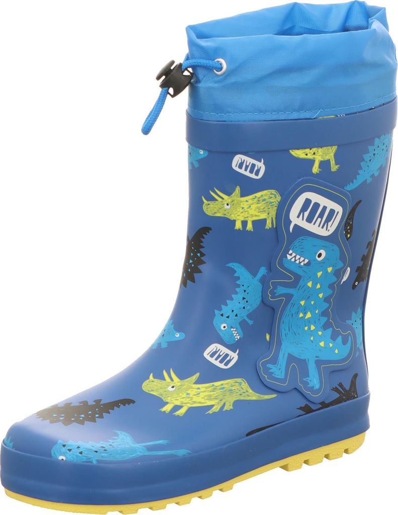 Sneakers-Kinder-Gummistiefel Dinosaurier Blau-Mehrbarbig, Farbe:blau, EU Größe:29