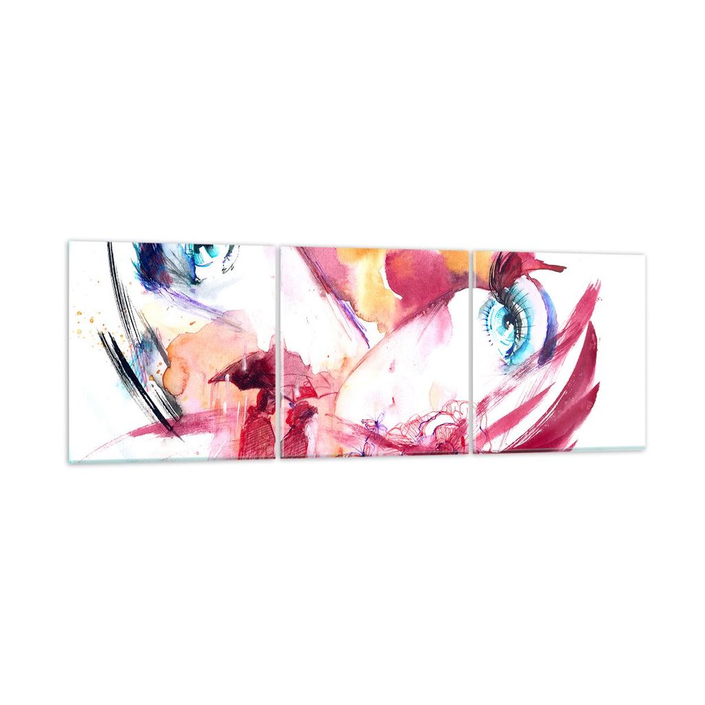 Bilder auf glas - weiblich Blume Sommer Flitterwochen - 90x30cm - Glasbilder - Wandbilder - Kunstdruck - Wanddekoration aus Glas - Glas Bilder - Wa...