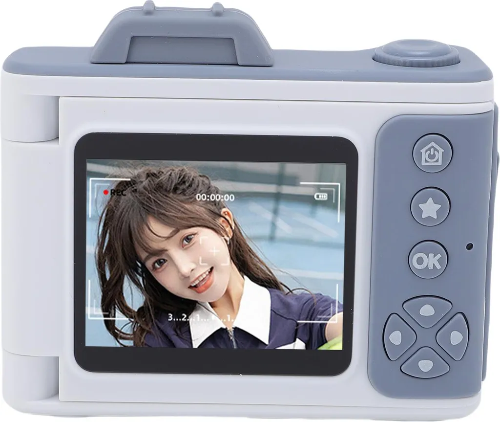 Fotocamera digitale 66MP 2,5K 16x zoom 2,4 pollici LED fill light 180° flip screen video selfie Scheda di memoria da 32G - 1