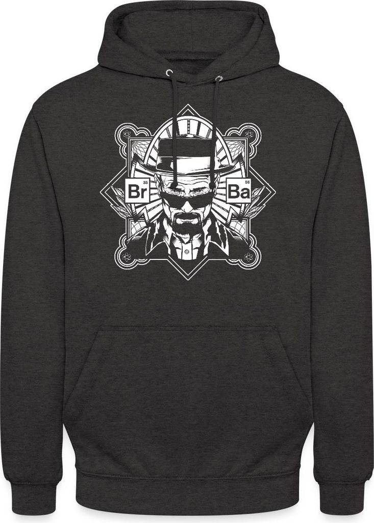 Spreadshirt Breaking Bad Heisenberg Logo Uni Hoodie, XL, Anthrazit