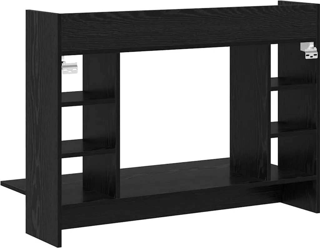 SYFAX™ Scrivania a parete con lo scaffale Rovere nero 105 x 48 x 75 cm - 7