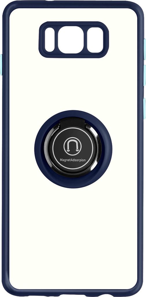 Avizar, Schutzhülle Galaxy S8 Stoßfest mit Magnetring Edles Design, Dunkelblau