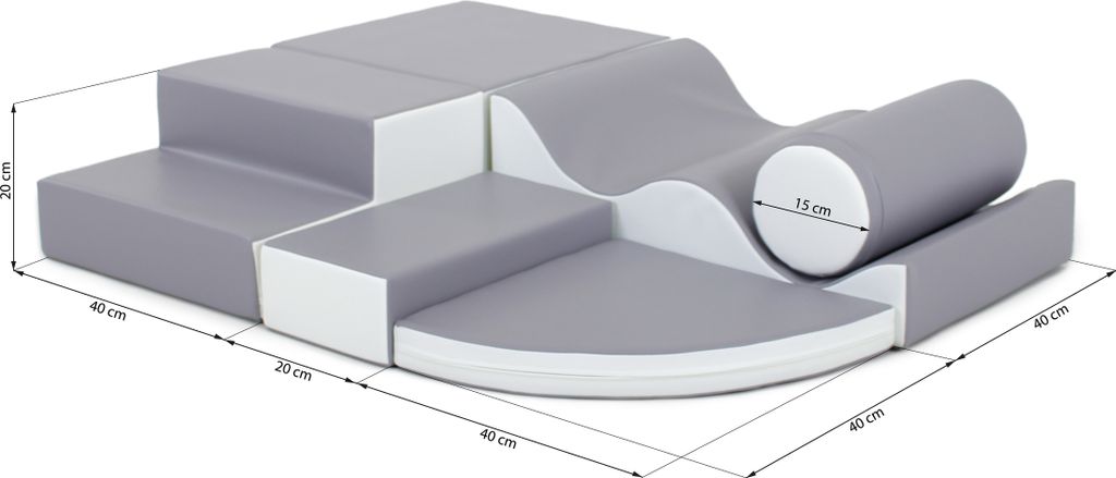 Bloc De Mousse IGLU Soft Play – Forme Cilinder, Conduit Au Ramper Et Grimper, Cuir Végétal, Facile à Nettoyer, Dès 6 Mois