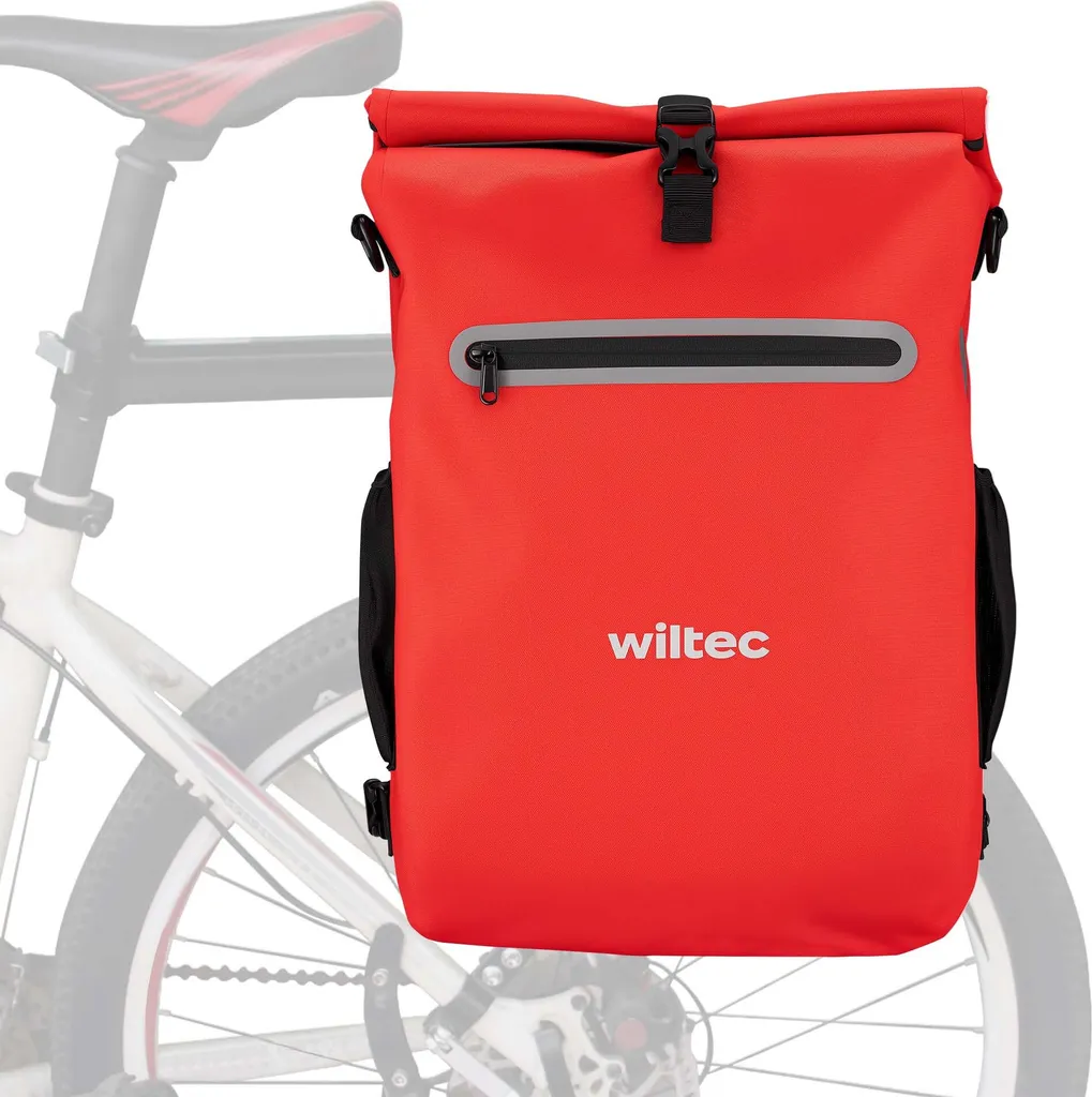 Sacoche Vélo Anti-Pluie 20L Rouge : Protégez enfin votre PC à vélo