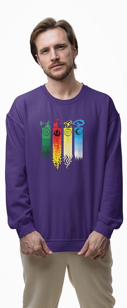 D&B Design Uni Pullover SWAN00002 Last Air Binder Lila-Größe S
