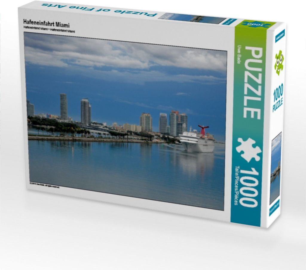 Calvendo Hafeneinfahrt Miami 1000 Teile Puzzle quer 640x480mm, Bade Uwe; 7301463