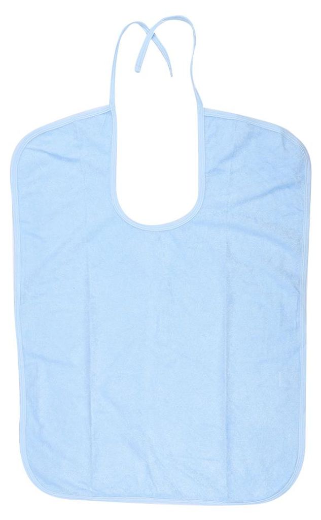Wasserdichtes Lätzchen für ältere Menschen, für Erwachsene, Speicheltuch, Essensschürze, Kleidungsschutz, Hellblau, M