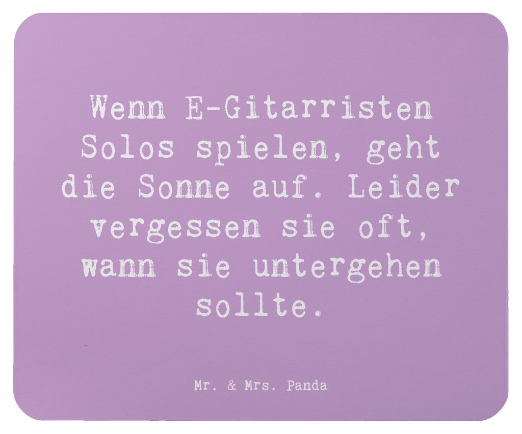 Mr. & Mrs. Panda Mauspad Spruch E-Gitarre Solos - Lavendeltraum - Geschenk, Musikerleben, Instrument, Geschenke, Mouse Pad, Mousepad, Musik, Lernen...